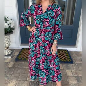 Floral Pink and Blue Women's Lovestruck Dress